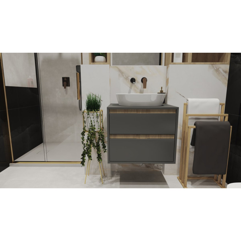 Elegancka bateria podtynkowa Midnight Black & Rose Gold - Luksus na wyciągnięcie ręki!