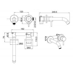 Elegancka bateria podtynkowa Midnight Black & Rose Gold - Luksus na wyciągnięcie ręki!