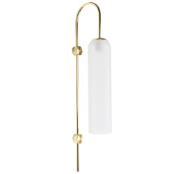 Elegancka Lampa Ścienna APP664-1W - Złota Biała Klasyka
