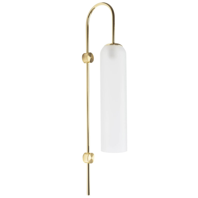 Elegancka Lampa Ścienna APP664-1W - Złota Biała Klasyka