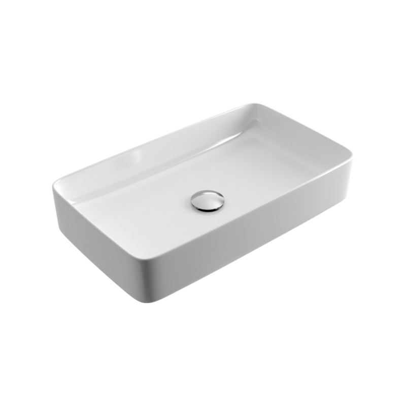 Cori 61 umywalka nablatowa 61x36 cm prostokątna, biały połysk