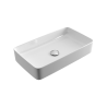 Cori 61 umywalka nablatowa 61x36 cm prostokątna, biały połysk