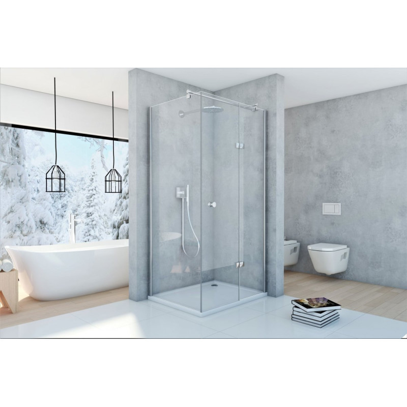 Elegancka Kabina Prysznicowa Asymetryczna 80x100 Prawa - Nowoczesny Design