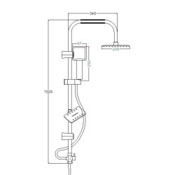 Laveo Drop kolumna natryskowa chrom