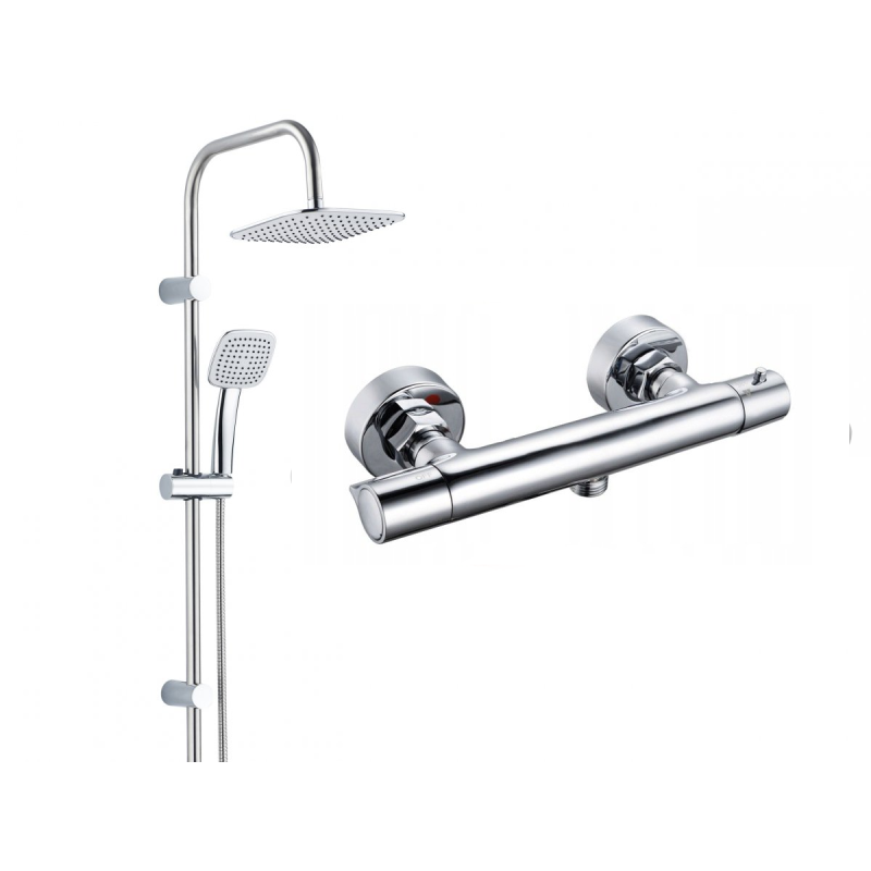 Luksusowy Zestaw Prysznicowy z Termostatem i Deszczownicą - Komfort i Styl w Twojej Łazience