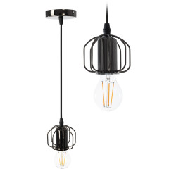 Elegancka Lampa APP595-1CP - Błyszcząca Czerń, Designerski Styl