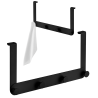 Stalowy Wieszak Bezinwazyjny na Ręczniki Do Kabiny Prysznicowej 4 Haczyki Czarny 325mm