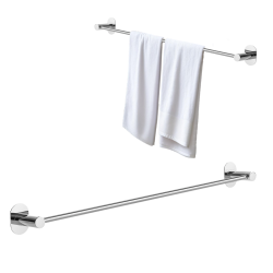 MIRI Chromowany Wieszak na Ręcznik 61cm - Samoprzylepny i Przykręcany!