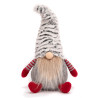 Uroczy Skrzat Świąteczny YX011 - Idealny Na Dekorację, 40cm w Czerwono-Szarej Stylistyce