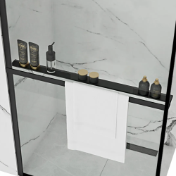 Stylowa Półka na Ręczniki EVO Black - Nowoczesny Design do Twojej Łazienki