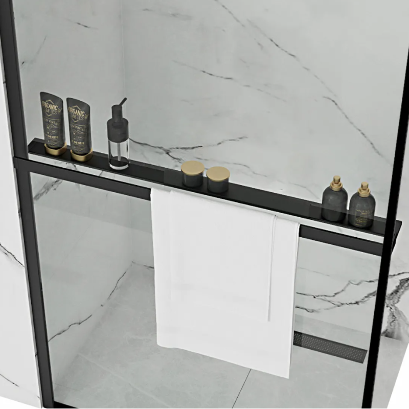 Stylowa Półka na Ręczniki EVO Black - Nowoczesny Design do Twojej Łazienki