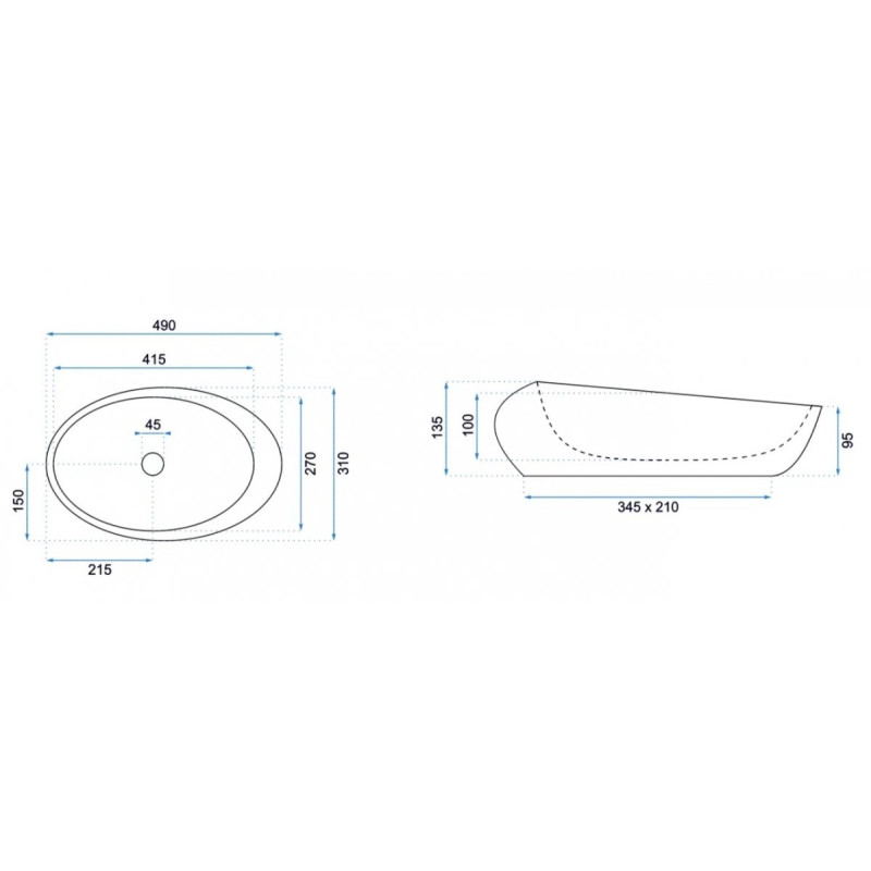 Stylowa Umywalka Nablatowa ROXY A Stone D.Gray - Elegancja i Nowoczesność!
