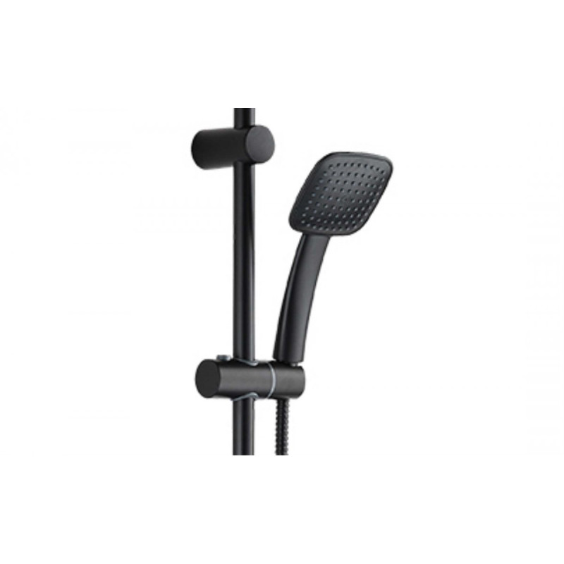 Czarna Kolumna Natryskowa Ondo z Deszczownią - Elegancja i Funkcjonalność dla Twojej Łazienki