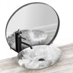 Ekskluzywna Umywalka Roxy C Stone L. Grey - Nowoczesna Elegancja na Twojej Łazienkowej Półce!