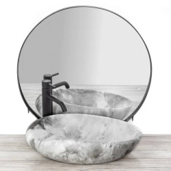 Ekskluzywna Umywalka Roxy C Stone L. Grey - Nowoczesna Elegancja na Twojej Łazienkowej Półce!