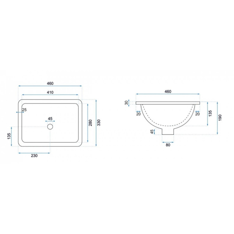 Elegancka Umywalka Podblatowa Adela - Nowoczesny Design dla Twojej Łazienki!