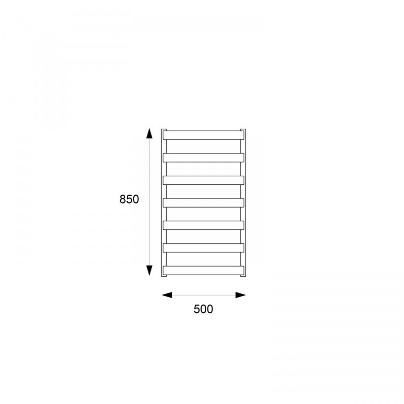 Meteor grzejnik łazienkowy 85x50 cm, czarny soft