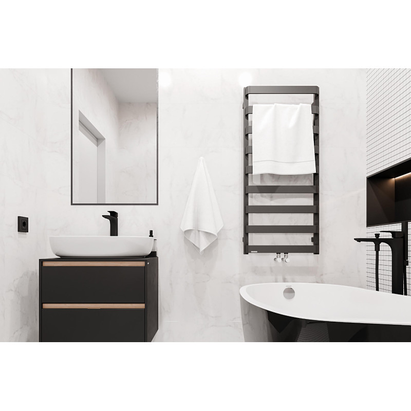 Excellent Meteor grzejnik łazienkowy 111x50 cm  czarny soft