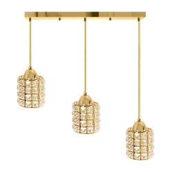 Ekskluzywna Lampa Wisząca APP725-3CP w Złotym Wykończeniu - Elegancja i Styl