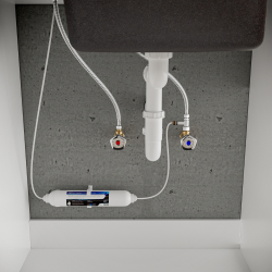 Elegancka Bateria Invena Glamour, Chrom/Czarny z Ruchomą Wylewką i Filtrem Węglowym