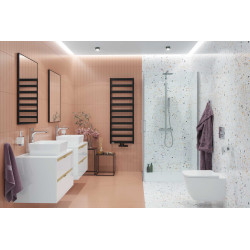 Meteor grzejnik łazienkowy 137x50 cm, czarny soft