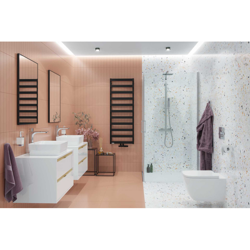 Excellent Meteor grzejnik łazienkowy 137x50 cm  czarny soft