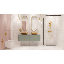 Luksusowa Kolumna Prysznicowa Gold z Baterią Termostatyczną - Invena Elegance