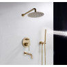 Złoty Zestaw Natryskowy z Wylewką - Elegancja i Styl do Twojej Łazienki!