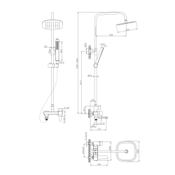 Złota bateria umywalkowa Glamour z deszczownicą - lśniąca elegancja w Twojej łazience