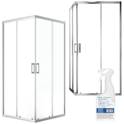 Luksusowa kabina prysznicowa LAVEO Bresso 90x90 cm + środek czyszczący gratis