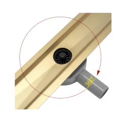 Elegancki Odpływ Neo & Pure Pro Złoty Połysk 800 mm - Styl i Luksus dla Twojej Łazienki