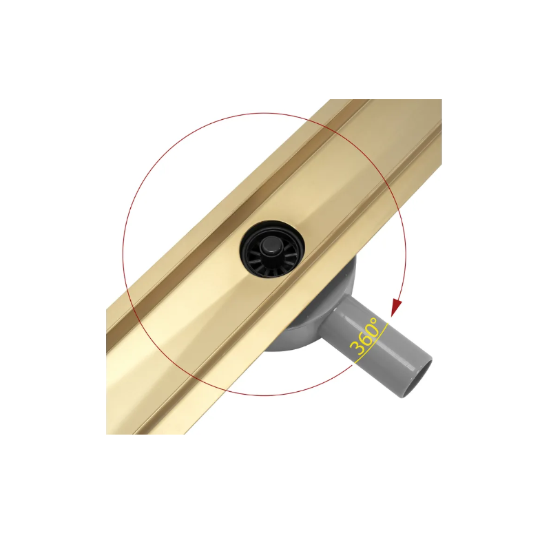 Elegancki Odpływ Neo & Pure Pro Złoty Połysk 800 mm - Styl i Luksus dla Twojej Łazienki