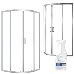 Elegancka Kabina Prysznicowa LAVEO Bresso 90x90 cm w Chromie + GRATIS!