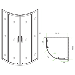 Elegancka Kabina Prysznicowa LAVEO Bresso 90x90 cm w Chromie + GRATIS!