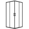 Perfekcyjna Kabina Prysznicowa LAVEO Bresso 80x80 cm Czarna + Specjalny Preparat