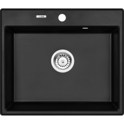 Zlewozmywak Andante 60x52 cm Grafit Metalik - Elegancka Jednokomorowa Praktyczność!