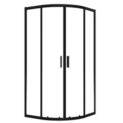 Elegancja i Wygoda: Kabina Prysznicowa LAVEO Bresso 80x80 cm z Czarnym Wykończeniem + Preparat