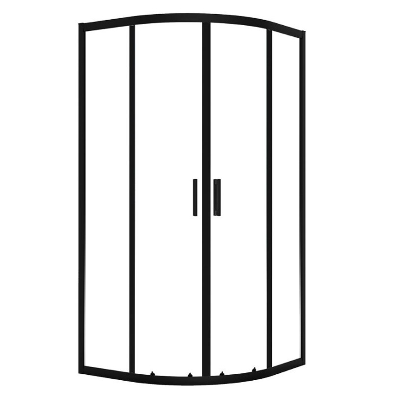 Elegancja i Wygoda: Kabina Prysznicowa LAVEO Bresso 80x80 cm z Czarnym Wykończeniem + Preparat