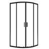 Elegancja i Wygoda: Kabina Prysznicowa LAVEO Bresso 80x80 cm z Czarnym Wykończeniem + Preparat