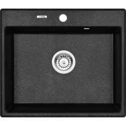 Stylowy Zlewozmywak Andante 1-komorowy 60x52 Grafitowy z Kodem ZQN_2103