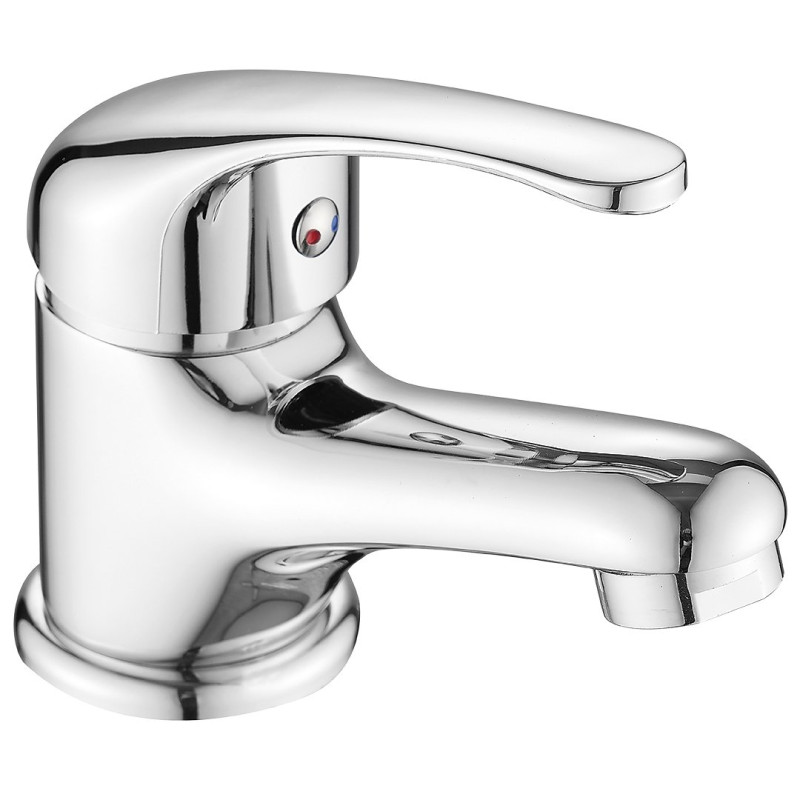 Elegancka bateria umywalkowa Kuchinox Pedro chrom z automatycznym korkiem