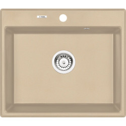 Elegancki zlewozmywak piaskowy Andante, 1-komorowy, 60x52 cm, ZQN_7103