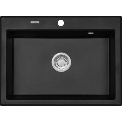 Nowoczesny Zlewozmywak Eridan 70x52 1-komorowy w Grafitowym Metaliku ZQE_G103