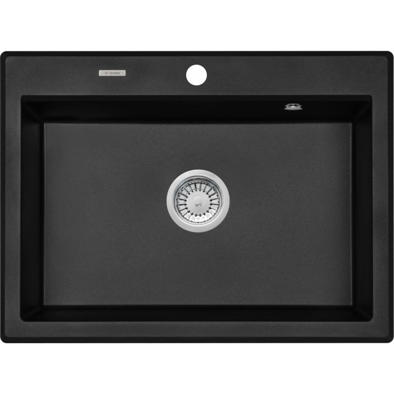 Nowoczesny Zlewozmywak Eridan 70x52 1-komorowy w Grafitowym Metaliku ZQE_G103