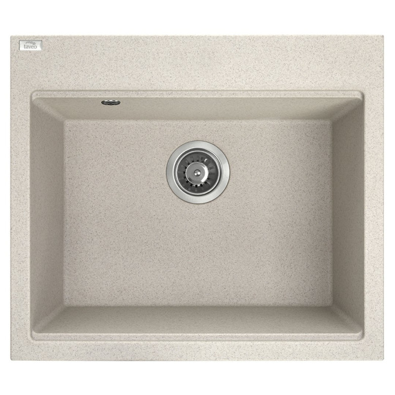 Zlewozmywak granitowy Laveo Tau 1-komorowy 50x57 cm beż – trwałość i styl do Twojej kuchni!