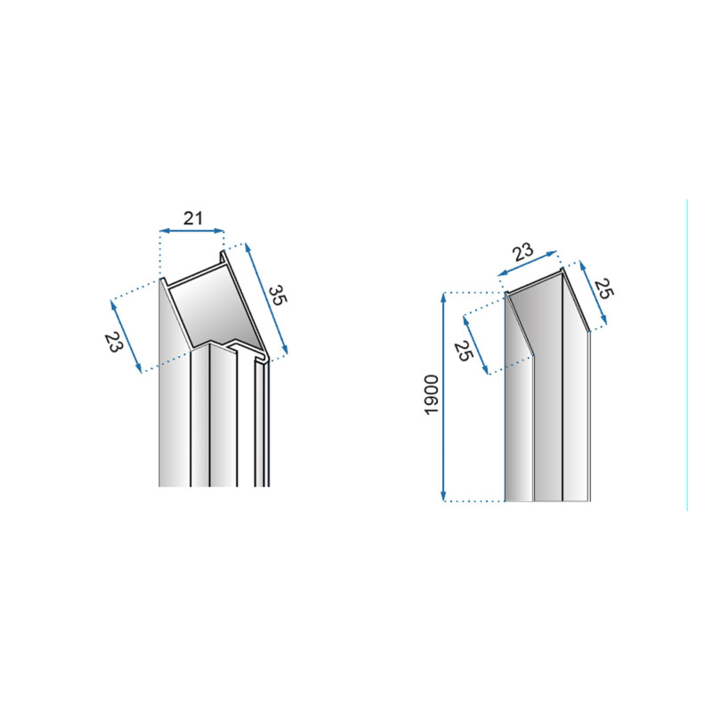 Elegancka Listwa Magnetyczna Molier Black - Styl i Funkcjonalność na 190 cm!