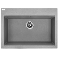 Laveo Tau zlewozmywak granitowy szare 500x700 1-komorowy
