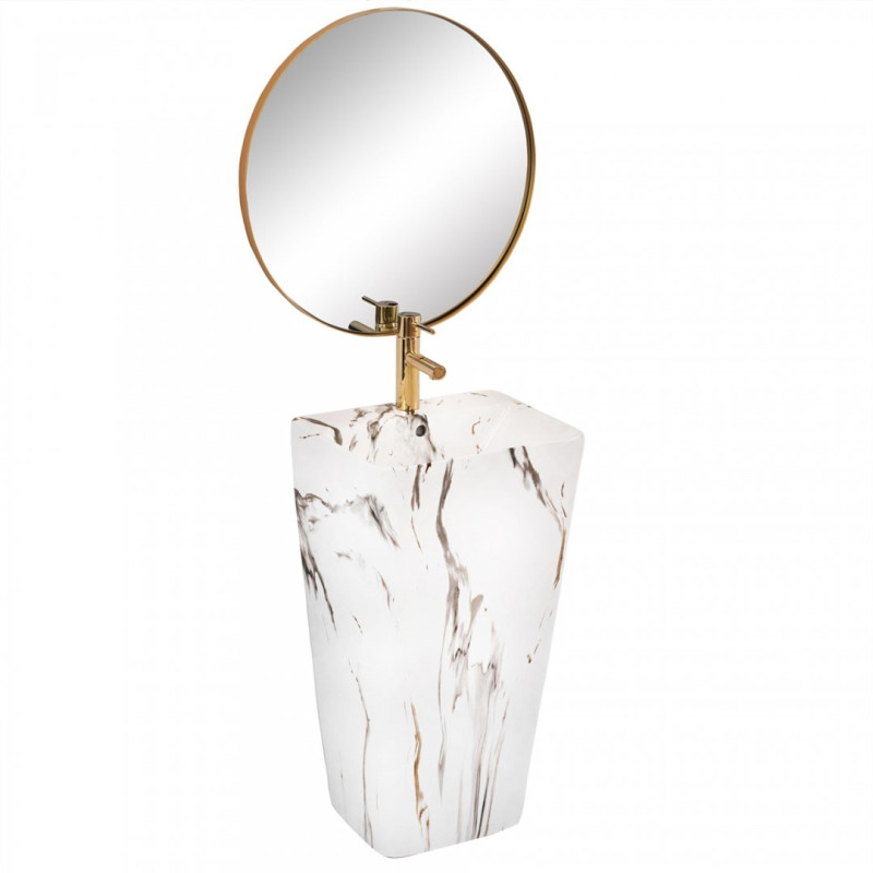 Elegancka Umywalka Wolnostojąca ARIS MARBLE – Luksus dla Twojej Łazienki