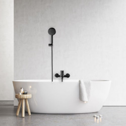 Stylowa Czarna Bateria Wannowa Mayson - Elegancja i Funkcjonalność w Jednym