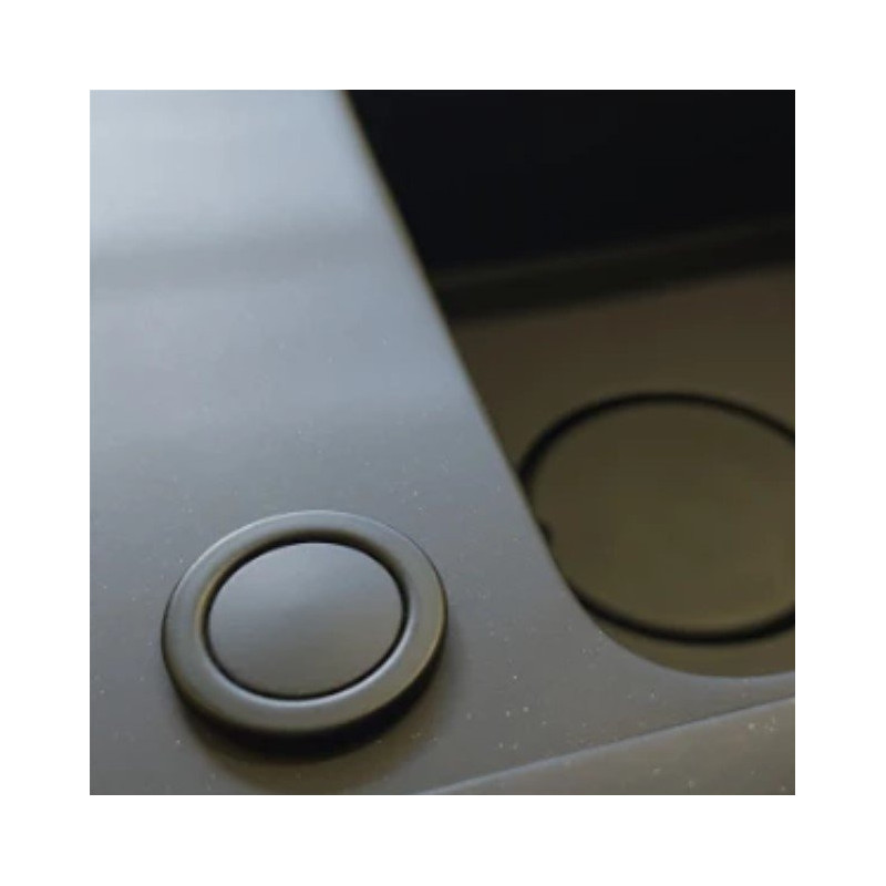 Granitowy Zlewozmywak MOMI 67x45 z Ociekaczem - Nowoczesny Styl, Grafit Metalik